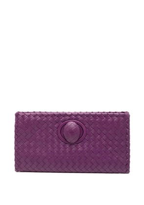 Bottega Veneta Pre-Owned 2012-2025 Nappa Intrecciato Turn Lock clutch bag - Purple