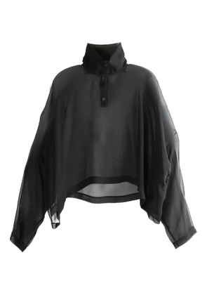 Rick Owens Jumbo Tabard sheer blouse - Black