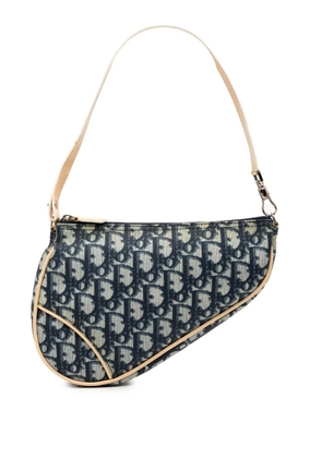 Christian Dior Pre-Owned 2002 Mini Diorissimo Coated Canvas Saddle Pochette shoulder bag - Blue