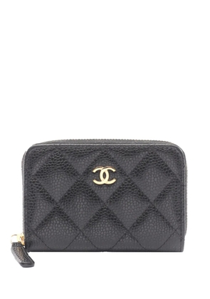 CHANEL Pre-Owned 2021-2025 CC Quilted Caviar coin pouch - Black
