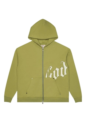 GODSPEED logo zip hoodie - Green