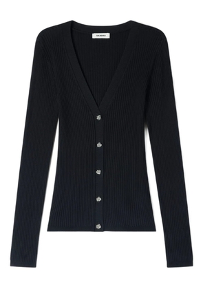 SANDRO ribbed button cardigan - Black