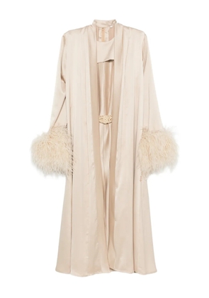 Reem Al Dhaheri belted midi dress - Neutrals
