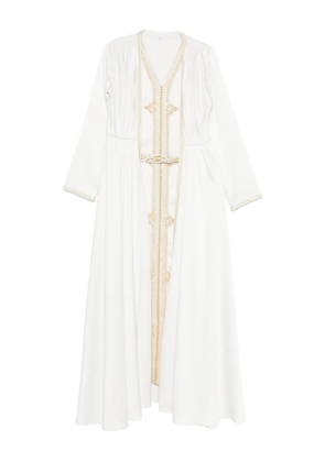 Reem Al Dhaheri embroidered kaftan set - White
