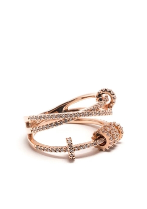 APM Monaco hoop-detail gold-plated triple ring