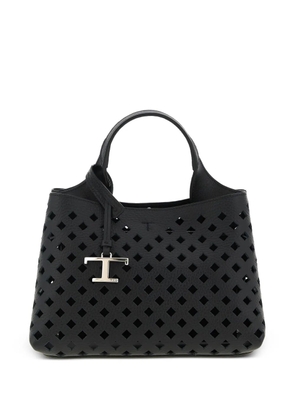 Tod's micro Apa perforated-leather tote bag - Black