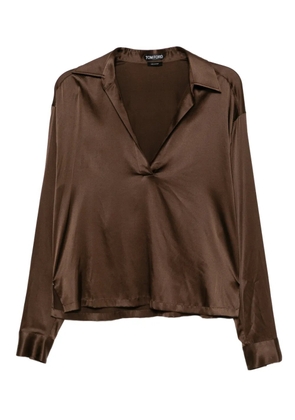 TOM FORD satin blouse - Brown