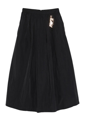 Emporio Armani charm pleated midi skirt - Black