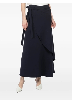 Peter Cohen wrap-style maxi skirt - Blue
