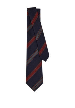 Ferragamo jacquard striped-pattern tie - Blue