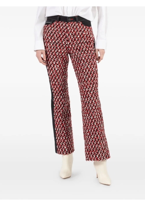 Shiro Sakai tweed-panel jeans - Red