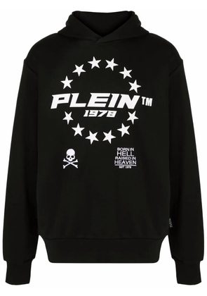 Philipp Plein logo-print pullover hoodie - Black