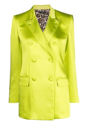 Philipp Plein double-breasted satin blazer - Yellow
