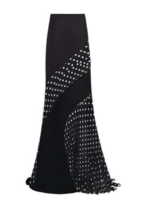 Nina Ricci polka dot-pattern maxi skirt - Black