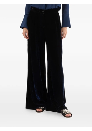 Avant Toi velvet palazzo pants - Blue