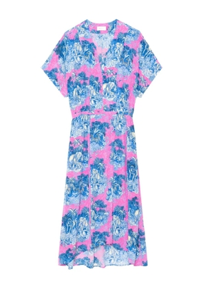 Zadig&Voltaire Riaz jungle-print midi dress - Pink