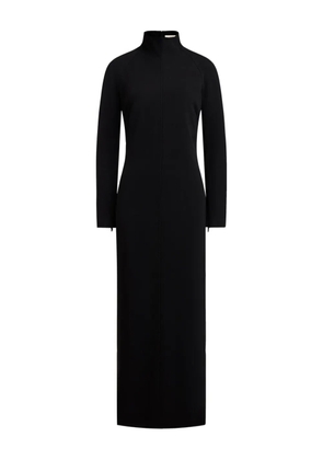 12 STOREEZ long-sleeve crepe maxi dress - Black