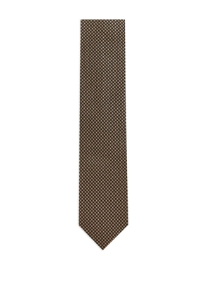 TOM FORD geometric-pattern tie - Brown