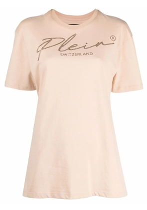 Philipp Plein signature crystal-embellished T-shirt - Neutrals