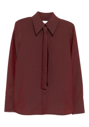 Jil Sander tie poplin shirt - Red
