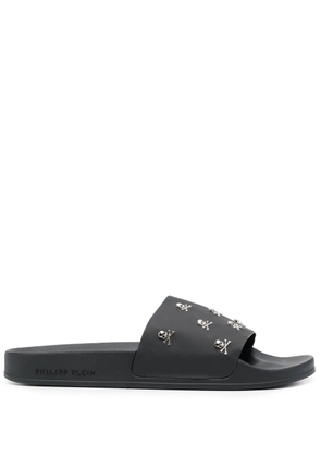 Philipp Plein skull-detail slides - Black