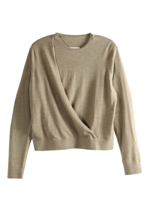 Uma Wang x 1436 wrap-effect sweater - Neutrals