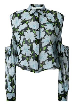 Off-White cropped shirt - Multicolour