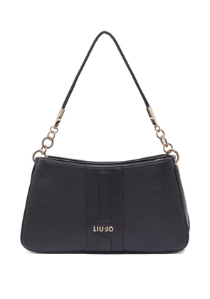 LIU JO small logo-lettering shoulder bag - Black