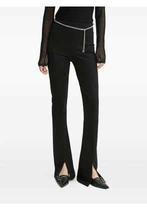 HUGO chain-embellished flared trousers - Black