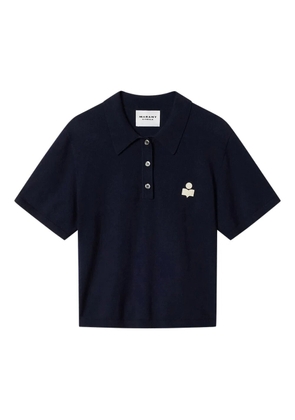 MARANT ÉTOILE Althea button logo polo top - Blue