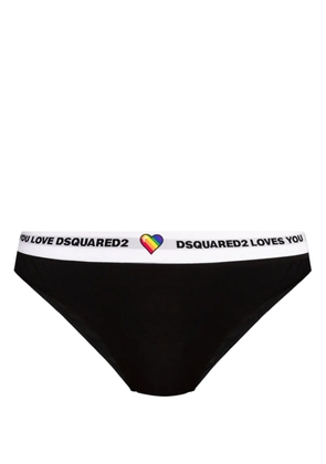 DSQUARED2 logo-waistband briefs - Black