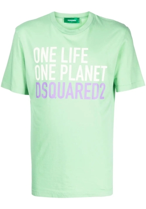 DSQUARED2 logo-print round-neck T-shirt - Green