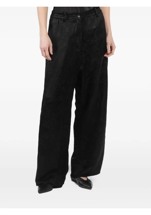 Masnada elasticated-waist palazzo pants - Black