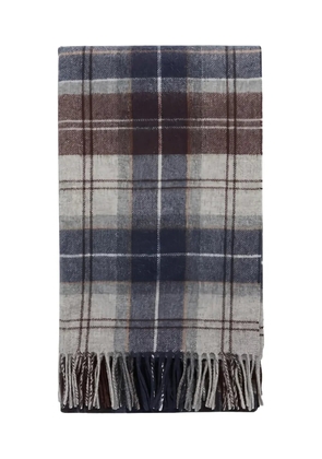 Barbour plaid fringed scarf - Grey