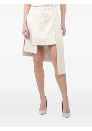 Setchu asymmetrical-panel skirt - Neutrals