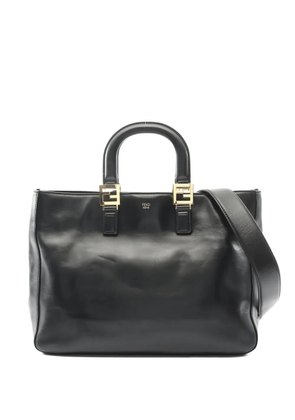 Fendi Pre-Owned 2010s medium FF leather tote bag - Black