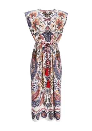 FARM Rio Boho Glam floral midi dress - White