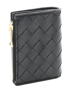 Bottega Veneta Pre-Owned 2020s intrecciato bi-fold leather wallet - Black