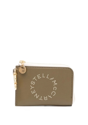 Stella McCartney logo-print zip-fastening wallet - Green