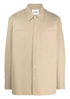 Jil Sander long-sleeve cotton shirt - Neutrals