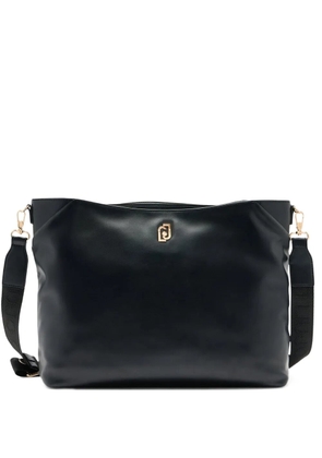 LIU JO medium logo-plaque adjustable-strap shoulder bag - Black