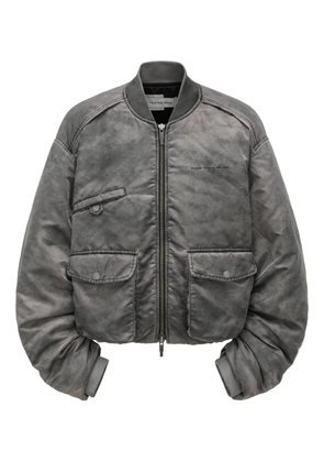 Feng Chen Wang flap-pocket zip-fastening logo-detailjacket - Grey