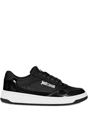 Just Cavalli snakeskin-panelled sneakers - Black