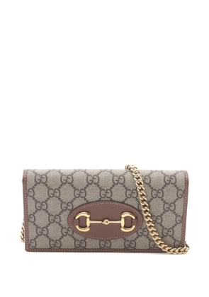 Gucci Pre-Owned 2020s GG Horsebit 1955 chain bag - Neutrals