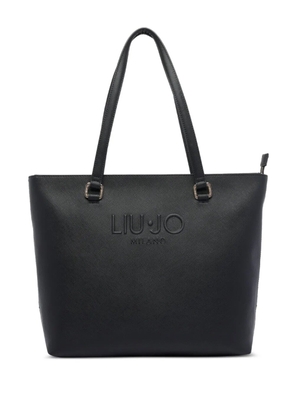 LIU JO embossed-logo tote bag - Black