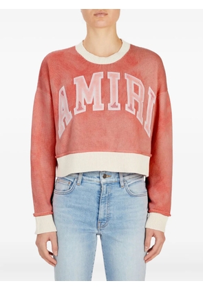 AMIRI logo-appliqué sweater - Red