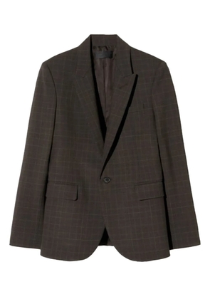 Nili Lotan Diane plaid single-breasted blazer - Brown