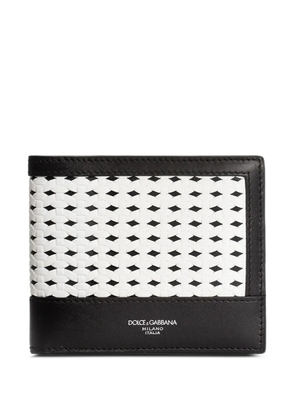 Dolce & Gabbana bi-fold woven wallet - Black