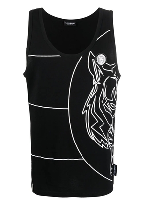 Plein Sport tiger print tank top - Black