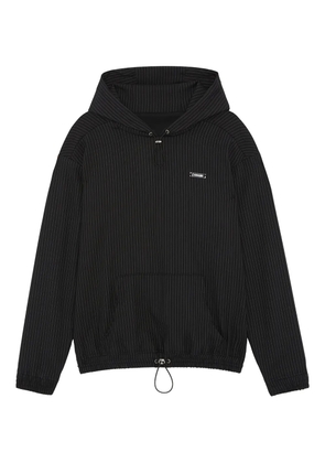 Ahluwalia pinstripe hooded jacket - Black